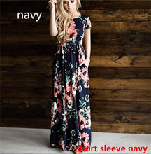 Load image into Gallery viewer, Mother Daughter Dress Long Sleeve Family Matching Outfits Mommy and Me Floral Long Maxi Dresses Family Match Beach Dress D0906