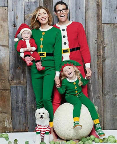 2019 New Christmas Family Pajamas Set Santa Adult Kids Women Sleepwear Nightwear Cosplay long sleeve home wear