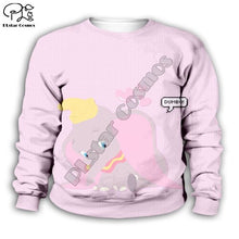 Load image into Gallery viewer, New Cartoon Elephant Kids 3d print Dumbos Hoodies Chlidren pink Sweatshirts  shirts zipper Baby Girl boy kawaii shorts pant set
