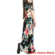 Load image into Gallery viewer, Mother Daughter Dress Long Sleeve Family Matching Outfits Mommy and Me Floral Long Maxi Dresses Family Match Beach Dress D0906
