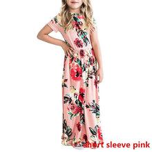 Load image into Gallery viewer, Mother Daughter Dress Long Sleeve Family Matching Outfits Mommy and Me Floral Long Maxi Dresses Family Match Beach Dress D0906
