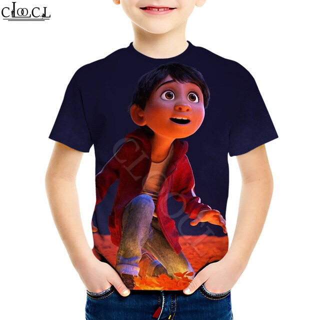 2020 Fashion 4 To 13 Years Kids T-shirt Cartoon Movie Pixar CoCo Anime 3D Print T Shirt Boy Girl Teens Baby Tops Drop Shipping