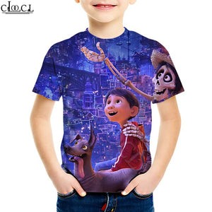 2020 Fashion 4 To 13 Years Kids T-shirt Cartoon Movie Pixar CoCo Anime 3D Print T Shirt Boy Girl Teens Baby Tops Drop Shipping