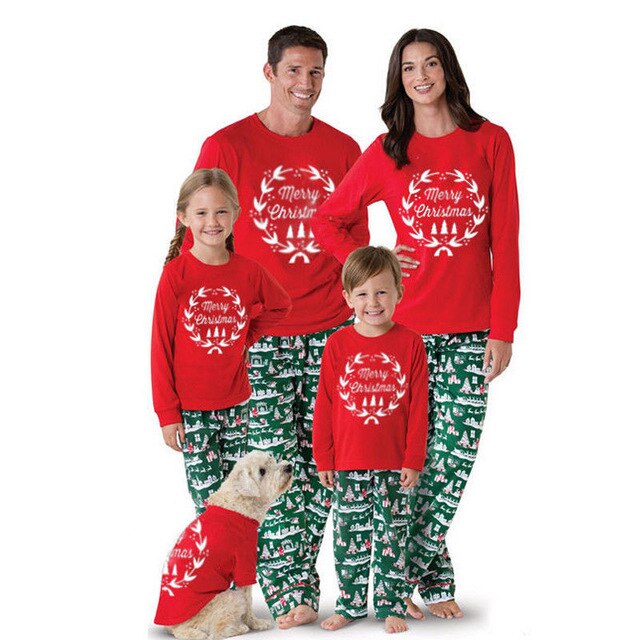 Spring Family Matching Clothes Pajamas Suit Christmas Pajamas Costume Outfit Family Look Mother and Daughter Clothes Boy Clothes