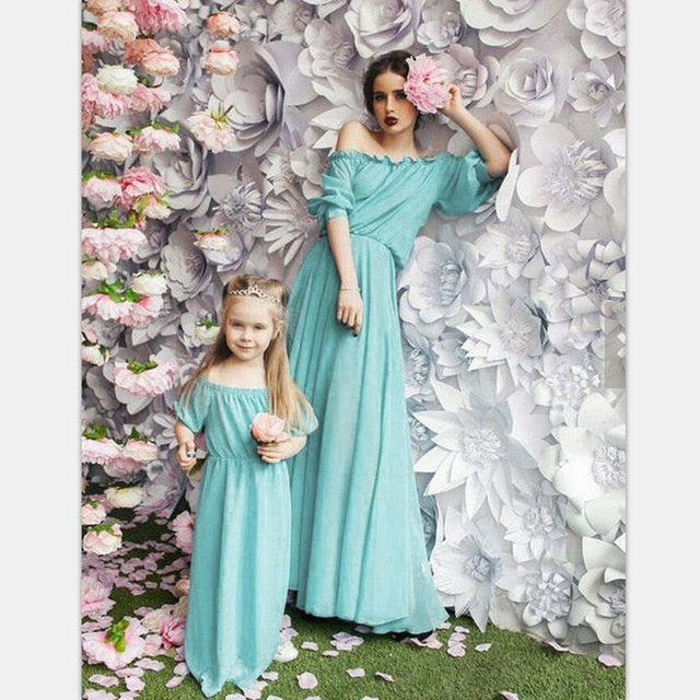 A K Homes-MVUPP Mother Daughter Dresses Solid Fashion for Mommy and me  Clothes Family Look mom Baby Elegant Dress Matching Outfits Summer : Color  1, Mom L : Amazon.in: Clothing & Accessories